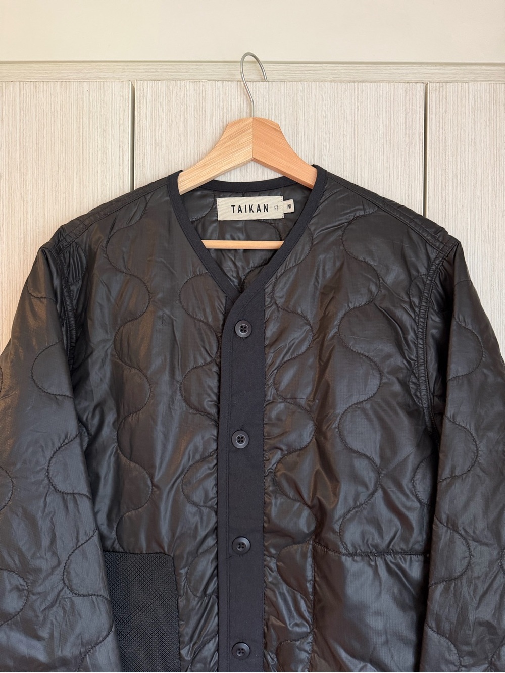 Taikan Black Quilted Liner Button-Front Jacket